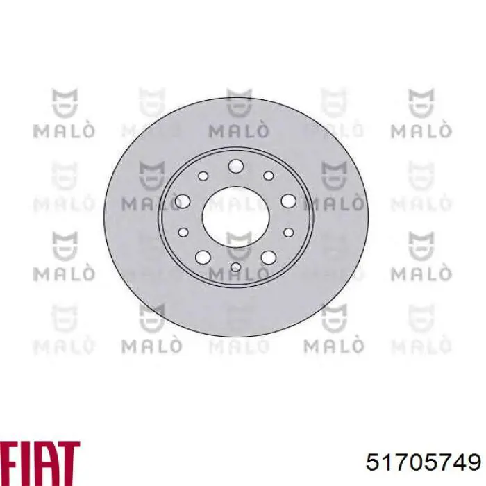 Диск переднього гальма Fiat/Alfa/Lancia 51705749 ціна, від 43.87 USD