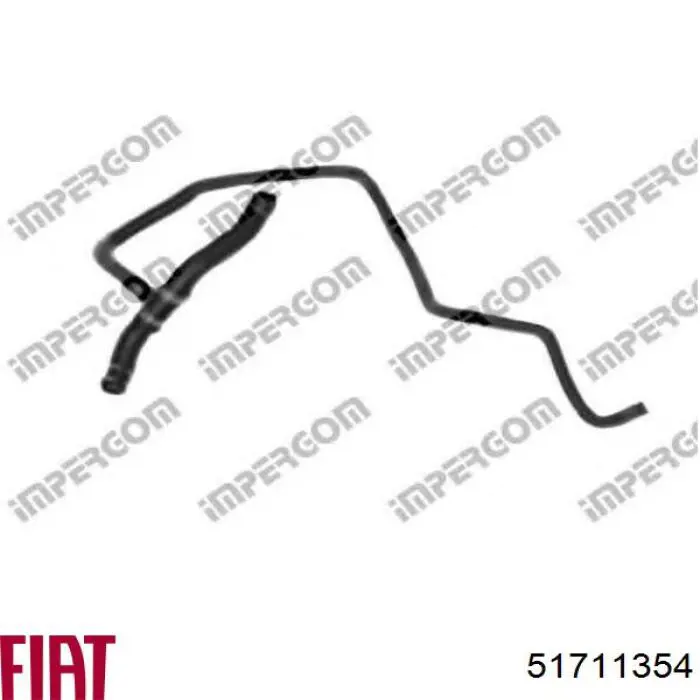 Шланг/патрубок системи охолодження Fiat/Alfa/Lancia 51711354 ціна, від 23.32 USD