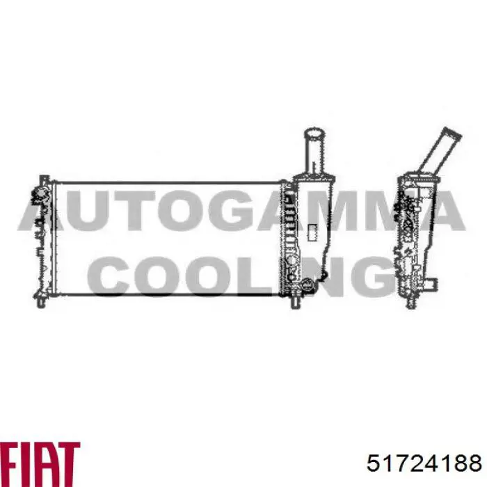 Радіатор основний Fiat/Alfa/Lancia 51724188 ціна, від 57.28 USD