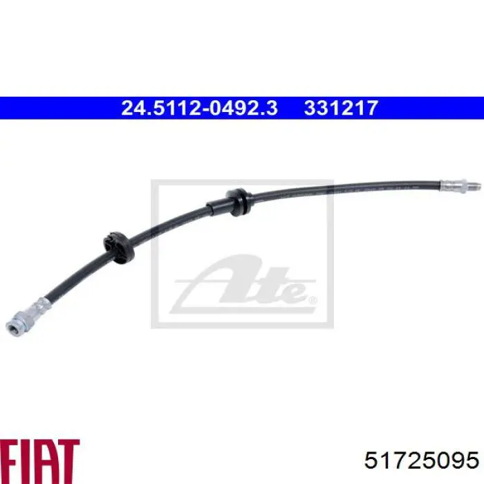 Гальмівні шланги передні 51725095 Fiat/Alfa/Lancia