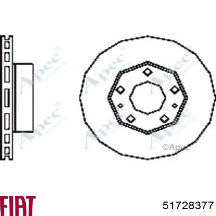 51728377 Fiat/Alfa/Lancia Гальмо дискове переднє