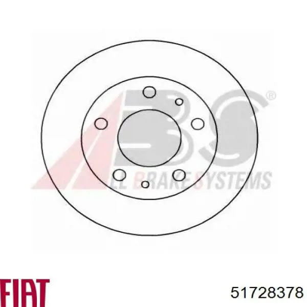 Гальмівні диски передні 51728378 Fiat/Alfa/Lancia