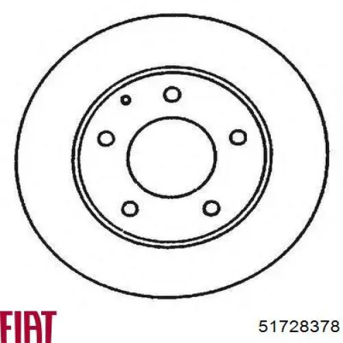 51728378 Fiat/Alfa/Lancia Гальмо дискове переднє