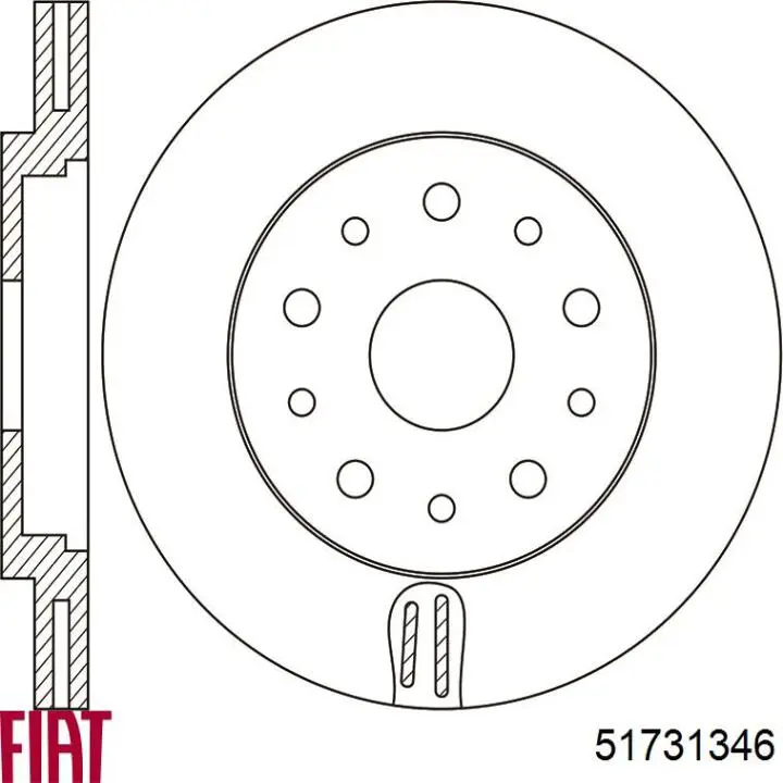 Купити 51731346 Fiat/Alfa/Lancia Ротор гальмівний