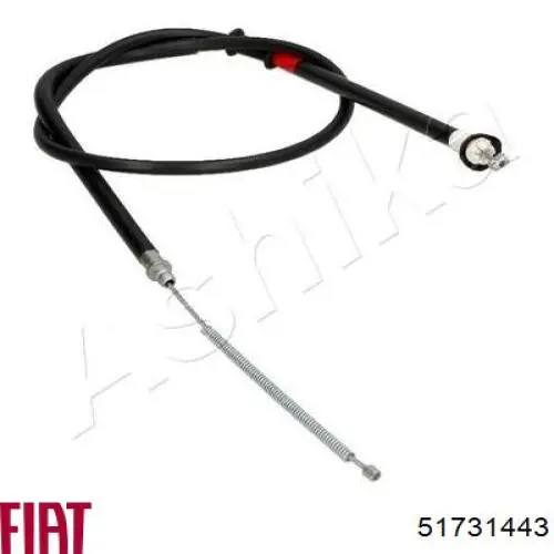 51731443 Fiat/Alfa/Lancia Трос ручного гальма задній, правий/лівий