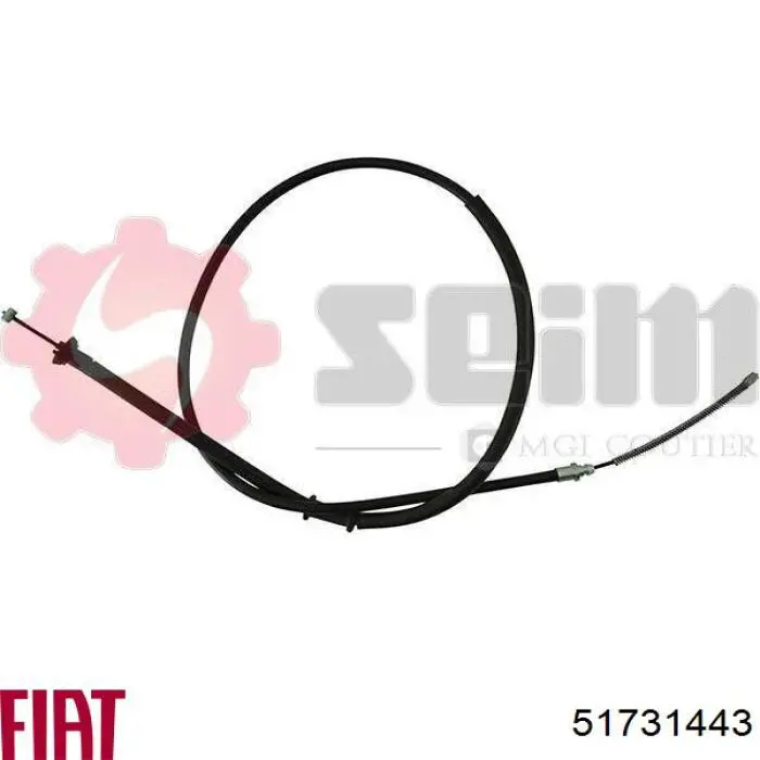 Трос ручного гальма задній, правий/лівий Fiat/Alfa/Lancia 51731443 ціна, від 16.25 USD
