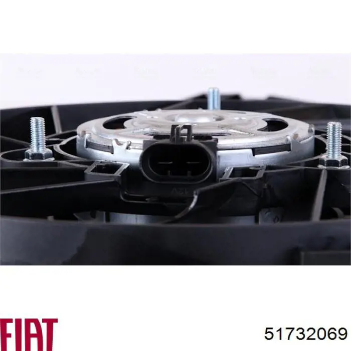 Купити 51732069 Fiat/Alfa/Lancia Дифузор радіатора охолодження, в зборі з двигуном і крильчаткою