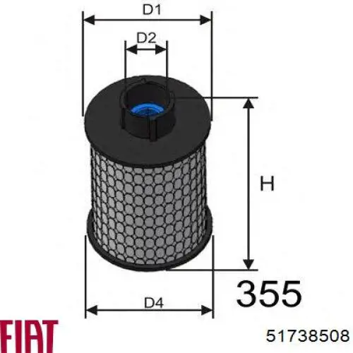 Корпус паливного фільтра 51738508 Fiat/Alfa/Lancia