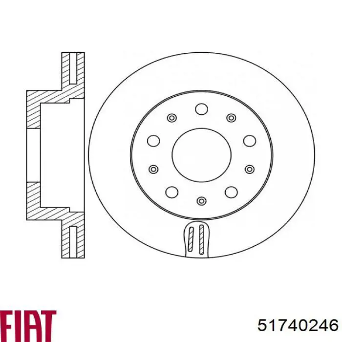 Купити 51740246 Fiat/Alfa/Lancia Ротор гальмівний