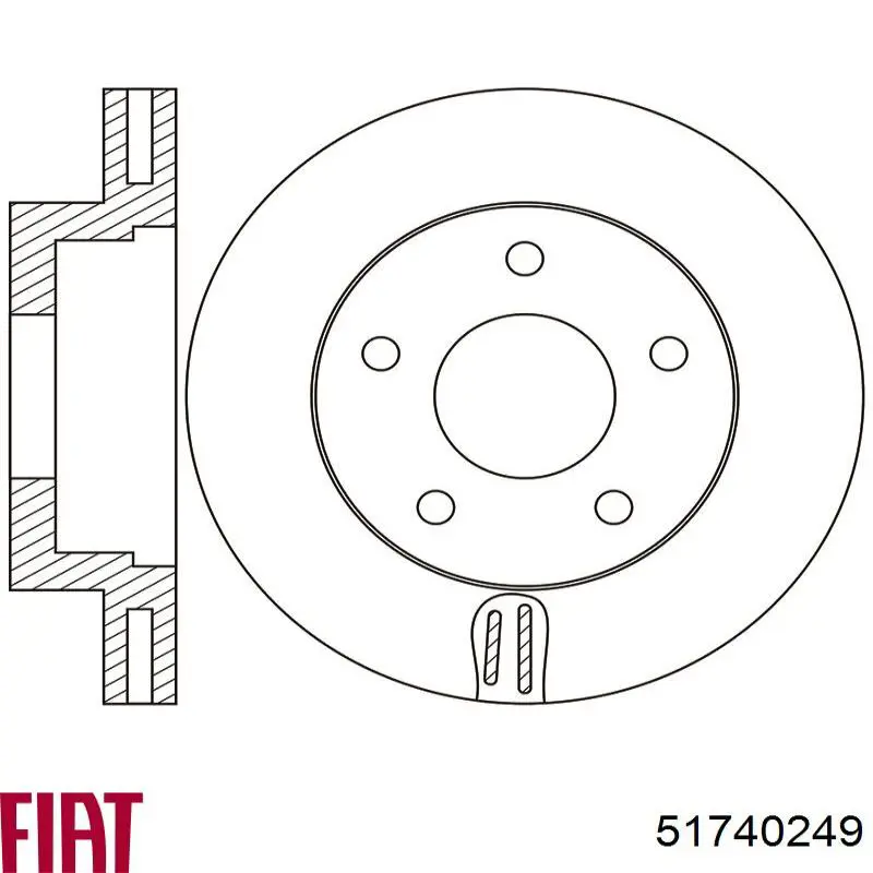 Купити 51740249 Fiat/Alfa/Lancia Ротор гальмівний