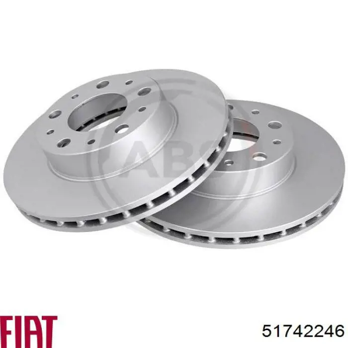 Гальмівні диски передні 51742246 Fiat/Alfa/Lancia