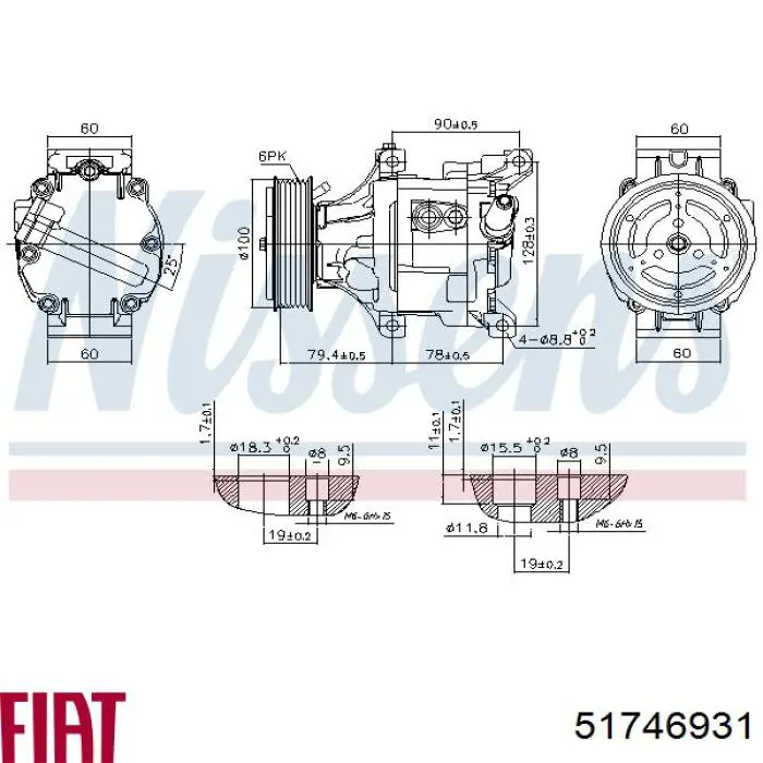 Купити 51746931 Fiat/Alfa/Lancia Компресор кліматичної установки