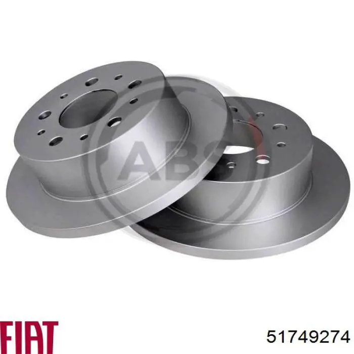 Задні дискові гальма Fiat/Alfa/Lancia 51749274 ціна, від 51.82 USD