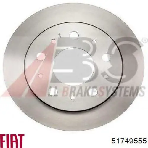 Гальмівні диски 51749555 Fiat/Alfa/Lancia