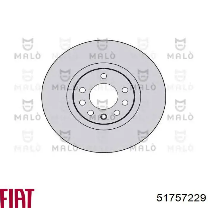 Гальмівні диски передні 51757229 Fiat/Alfa/Lancia