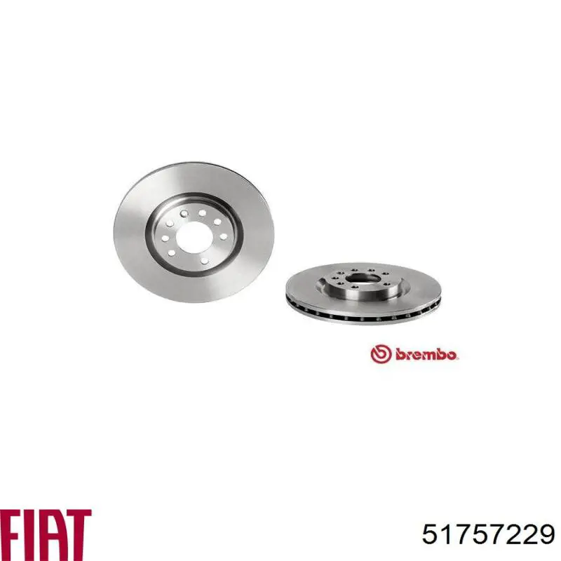 51757229 Fiat/Alfa/Lancia Гальмо дискове переднє