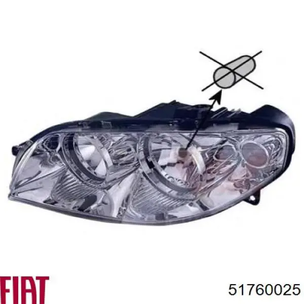 Фара правая Fiat/Alfa/Lancia 51760025 ціна, від 169.38 USD