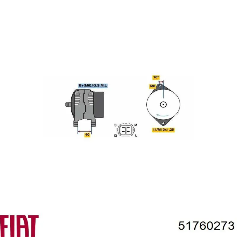 Купити 51760273 Fiat/Alfa/Lancia Диск заднього гальма