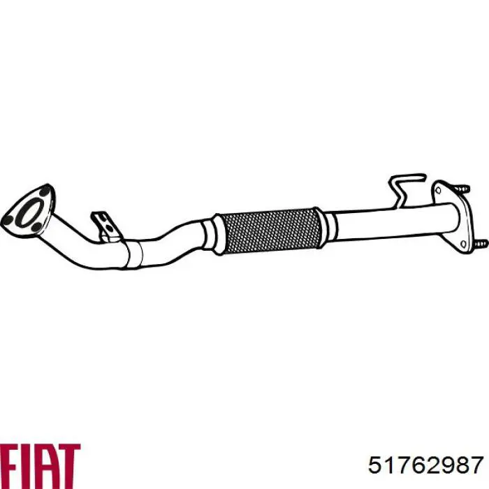 51762987 Fiat/Alfa/Lancia Труба приймальна (штани) глушника, передня