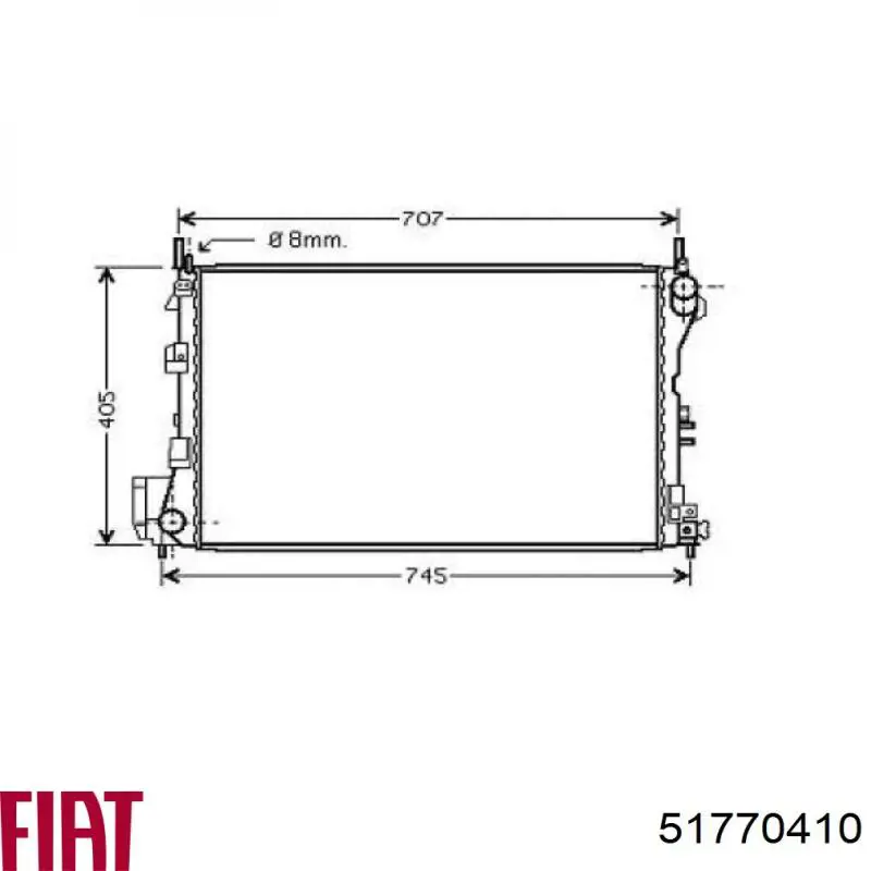 Радіатор основний Fiat/Alfa/Lancia 51770410 ціна, від 64.68 USD