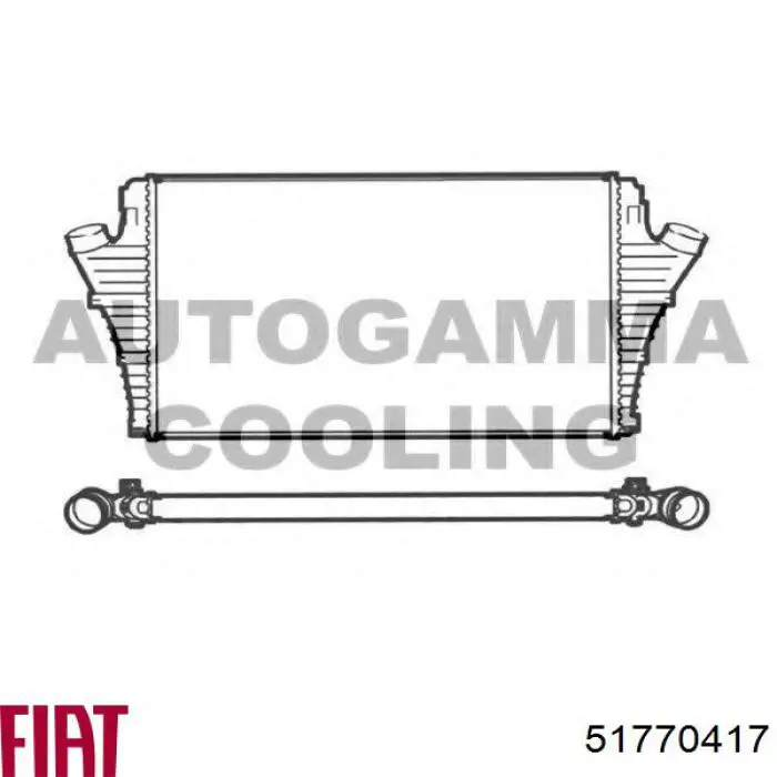 Купити 51770417 Fiat/Alfa/Lancia Радіатор интеркуллера