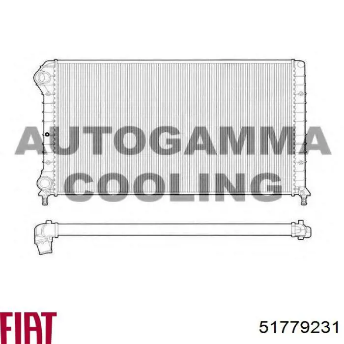 51779231 Fiat/Alfa/Lancia радіатор охолодження двигуна
