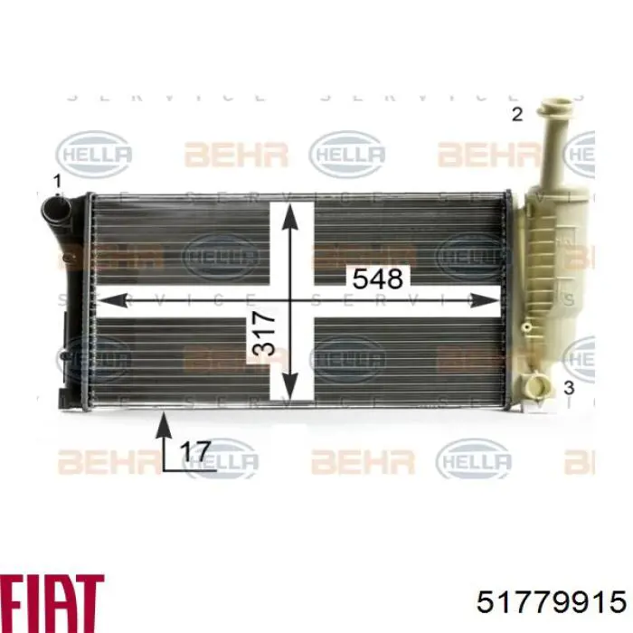 Радіатор основний Fiat/Alfa/Lancia 51779915 ціна, від 81.06 USD