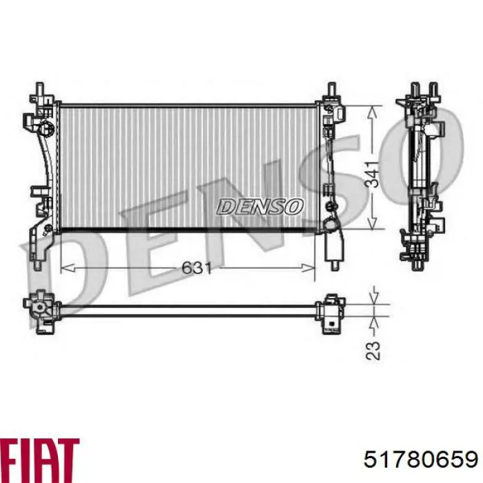 51780659 Fiat/Alfa/Lancia радіатор охолодження двигуна