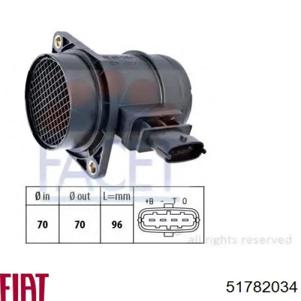 Купити 51782034 Fiat/Alfa/Lancia Повітромір