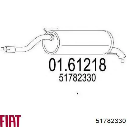 51782330 Fiat/Alfa/Lancia Глушник, задня частина