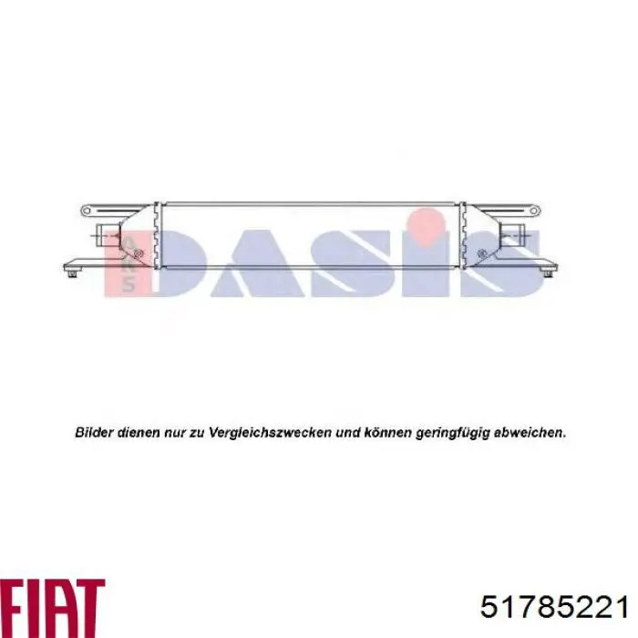 51785221 Fiat/Alfa/Lancia Охолоджувач наддувочного повітря
