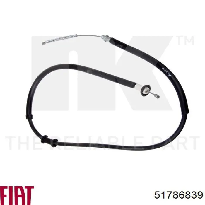 Трос стоянкового гальма задній правий Fiat/Alfa/Lancia 51786839 ціна, від 13.97 USD