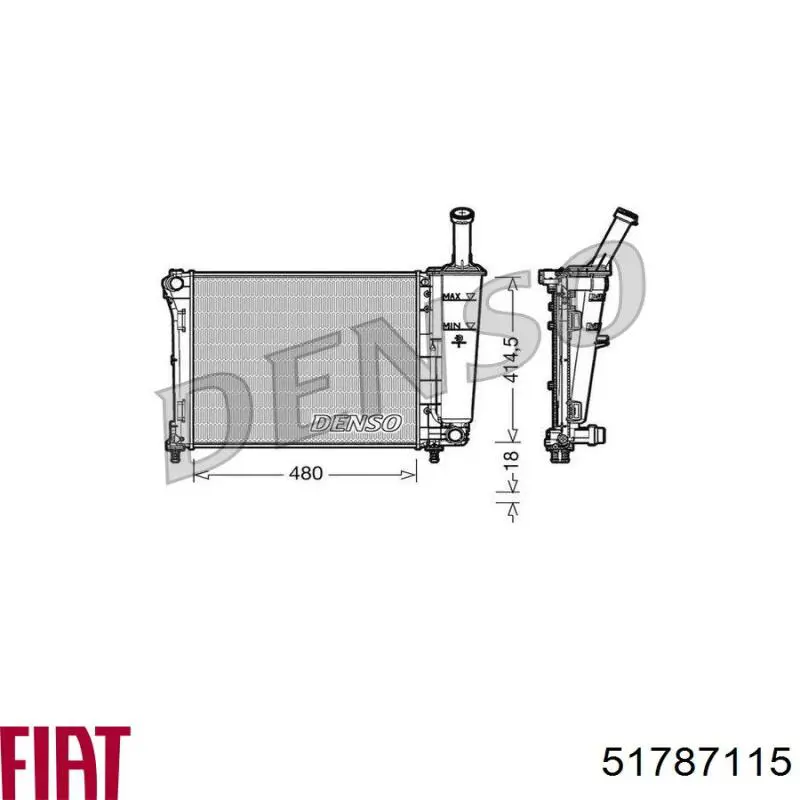 51787115 Fiat/Alfa/Lancia Радіатор охолодження двигуна