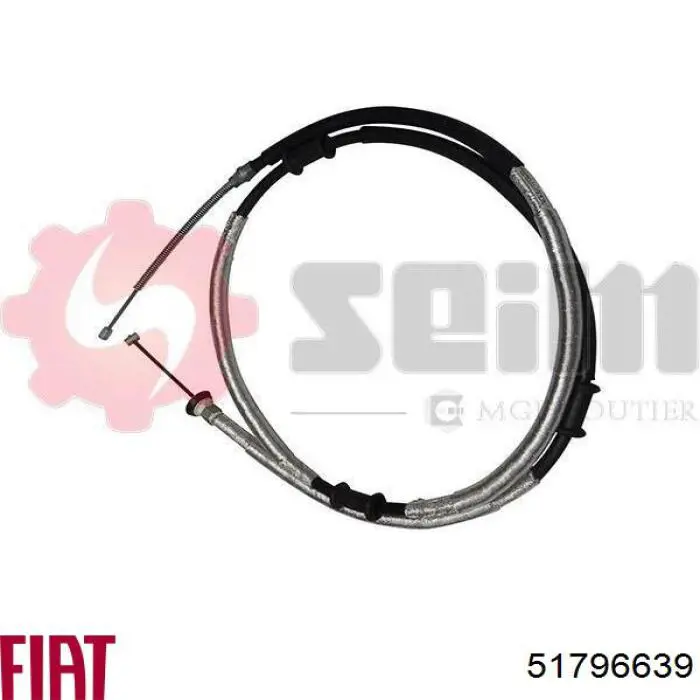 Купити 51796639 Fiat/Alfa/Lancia Трос ручного гальма задній, правий
