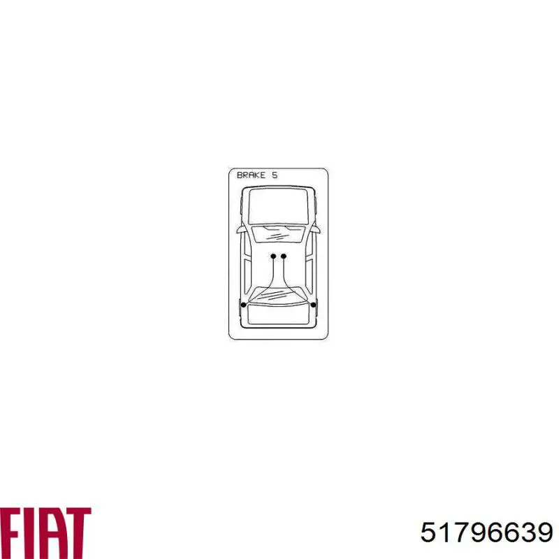 51796639 Fiat/Alfa/Lancia Трос ручного гальма задній, правий
