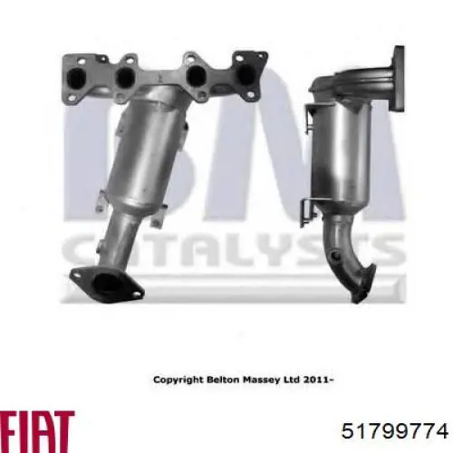 Купити 51799774 Fiat/Alfa/Lancia Перетворювач відпрацьованих газів