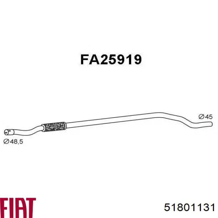 Купити 51801131 Fiat/Alfa/Lancia Вихлоп