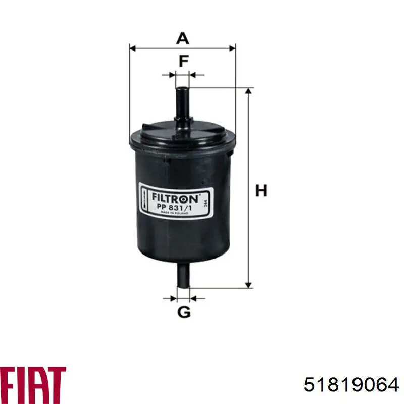 Радіатор кондиціонера 51819064 Fiat/Alfa/Lancia
