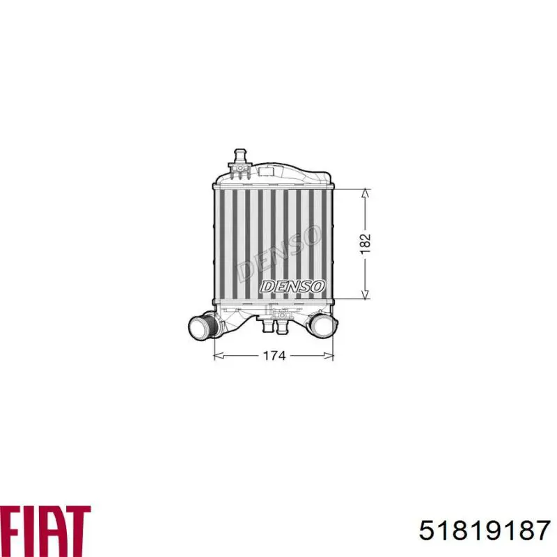 Система охолодження наддувочного повітря Fiat/Alfa/Lancia 51819187 ціна, від 89.35 USD