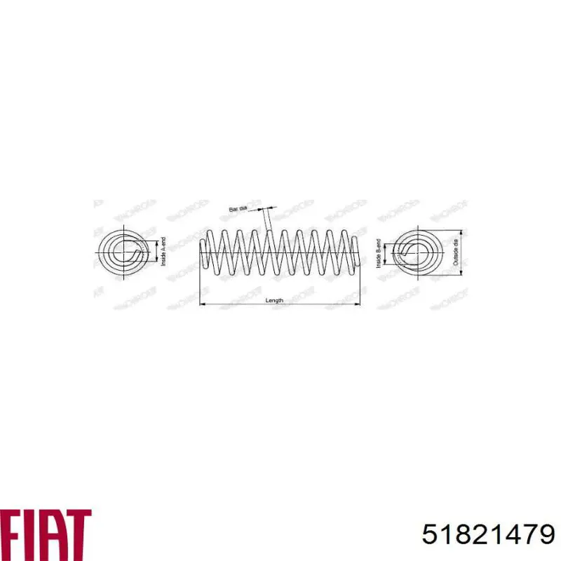 51821479 Fiat/Alfa/Lancia пружина передня