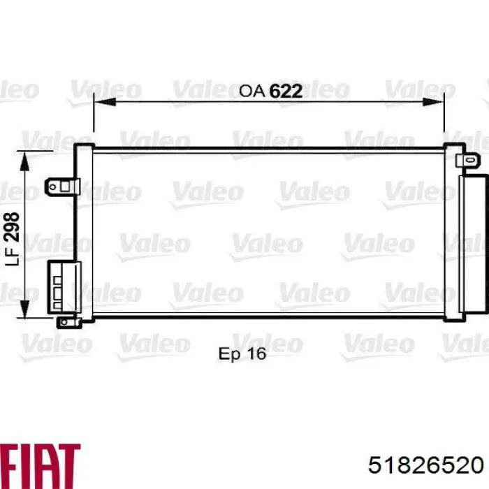 Конденсатор кондиціонера Fiat/Alfa/Lancia 51826520 ціна, від 74.95 USD