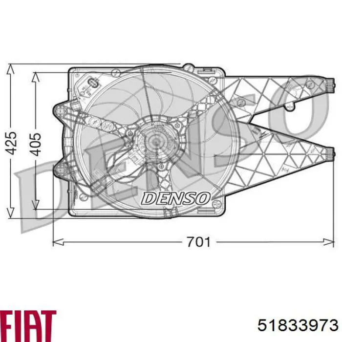 95509907 Opel Дифузор радіатора охолодження, в зборі з мотором і крильчаткою