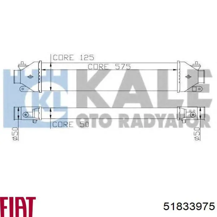 Система охолодження наддувочного повітря Fiat/Alfa/Lancia 51833975 ціна, від 87.16 USD