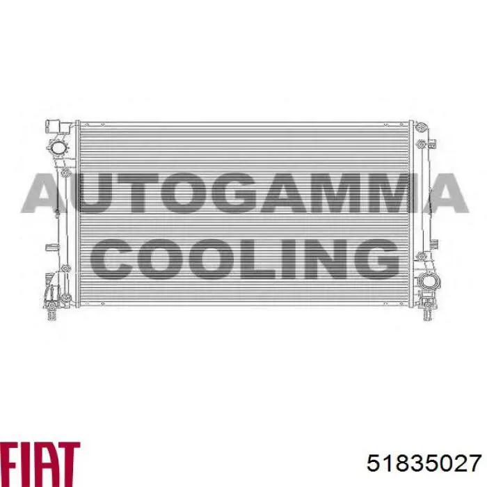 Купити 51835027 Fiat/Alfa/Lancia Радіатор двигуна
