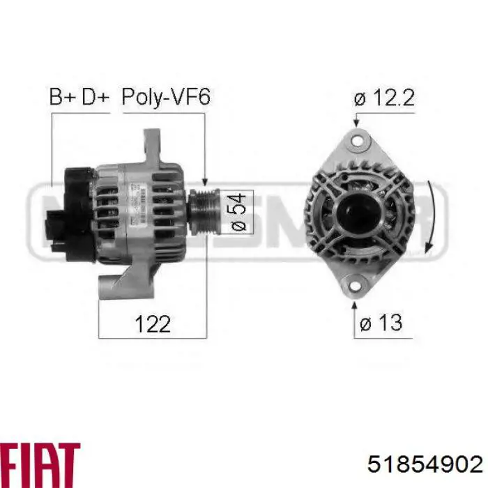 Генератор Fiat/Alfa/Lancia 51854902 ціна, від 174.07 USD