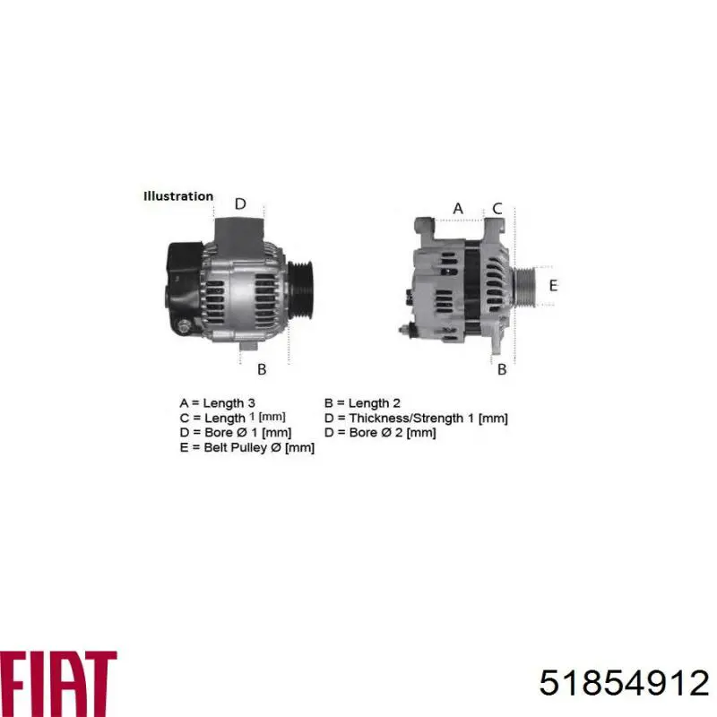 Генератор Fiat/Alfa/Lancia 51854912 ціна, від 158.01 USD