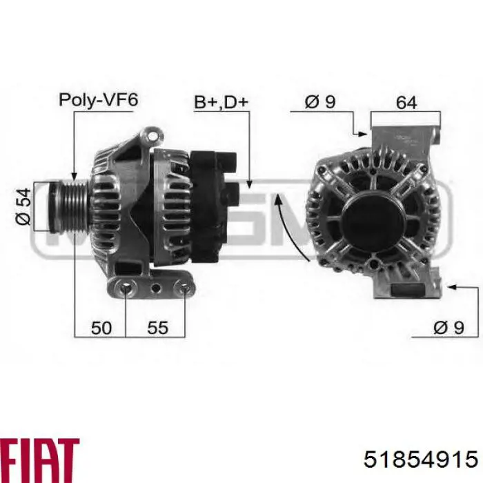 Купити 51854915 Fiat/Alfa/Lancia Генератор