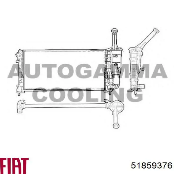 51859376 Fiat/Alfa/Lancia Радіатор охолодження двигуна
