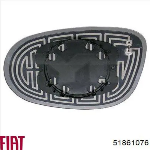 Купити 51861076 Fiat/Alfa/Lancia Скло дзеркала заднього виду, правого