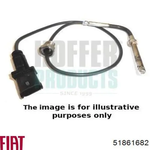 Купити 55218475 Fiat/Alfa/Lancia Датчик температури відпрацьованих газів (ВГ), в каталізаторі